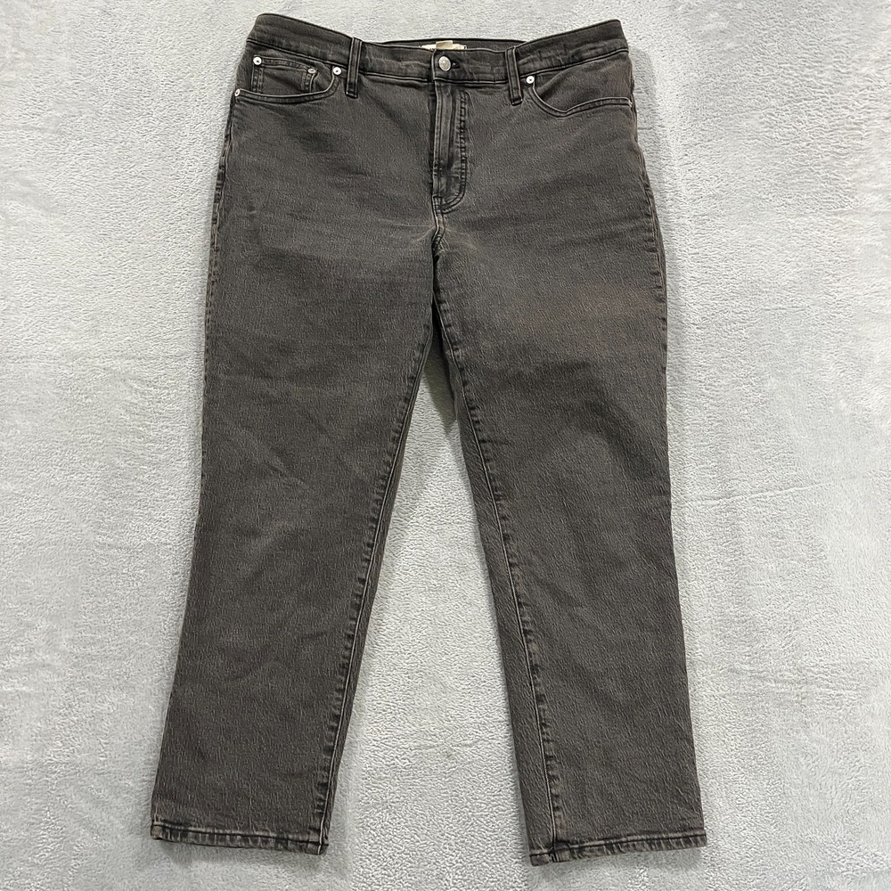 Madewell Jeans Womens 32 The Perfect Vintage Washed Black Denim Grunge Western